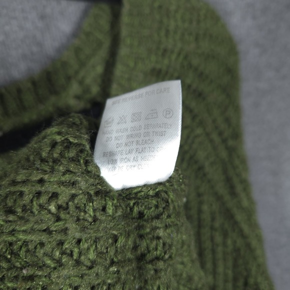 Miracle USA Women's Green Knit Sweater M/L Pullover V-Neck Long Sleeve Pockets - Picture 6 of 11